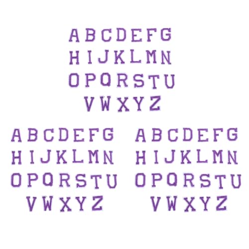 Uonlytech 3 Sets Filzbuchstaben Alphabet AZ Alphabet Aufnäher zum Aufbügeln, Reparatur, bestickter Aufnäher für Kleidung, Mützen, Pullover, Taschen, Jacken, Hemden, Lila Uonlytech 3 Sets Filzbuchstaben Alphabet AZ Alphabet Aufnäher zum Aufbügeln, Reparatur, bestickter Aufnäher für Kleidung, Mützen, Pullover, Taschen, Jacken, Hemden, Lila von Uonlytech