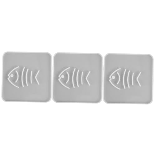 Uonlytech 3 Stck. Diy Silikonform für Untersetzer Kreative Epoxidharz Gießform Fischknochen Design Quadratische Tischdekoration Wiederverwendbar und Leicht zu Reinigen Uonlytech 3 Stck. Diy Silikonform für Untersetzer Kreative Epoxidharz Gießform Fischknochen Design Quadratische Tischdekoration Wiederverwendbar und Leicht zu Reinigen von Uonlytech