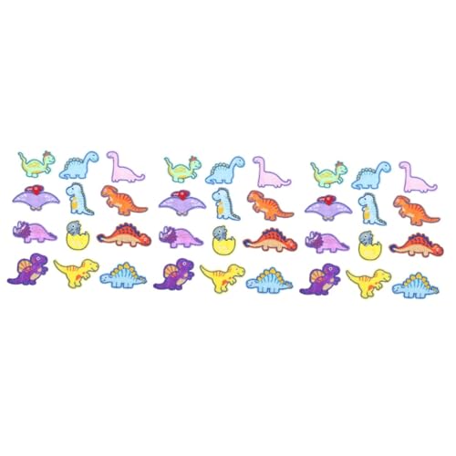 Uonlytech 3 Stück 2 Cartoon Dinosaurier -stoffaufkleber Stickerei-patch-material Flecken Dekorative Patches Aufnäher Nähen Flicken Für Kleidung Kleidungsflicken Polyester von Uonlytech