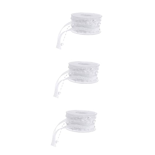 Uonlytech 3 Stück 5 Spitzengewebe Hochzeit Schleife Partydekorationen hübsches Band Brautduschendekorationen geschenkband Partydekoration Handwerk Wickelband Weiß Uonlytech 3 Stück 5 Spitzengewebe Hochzeit Schleife Partydekorationen hübsches Band Brautduschendekorationen geschenkband Partydekoration Handwerk Wickelband Weiß von Uonlytech