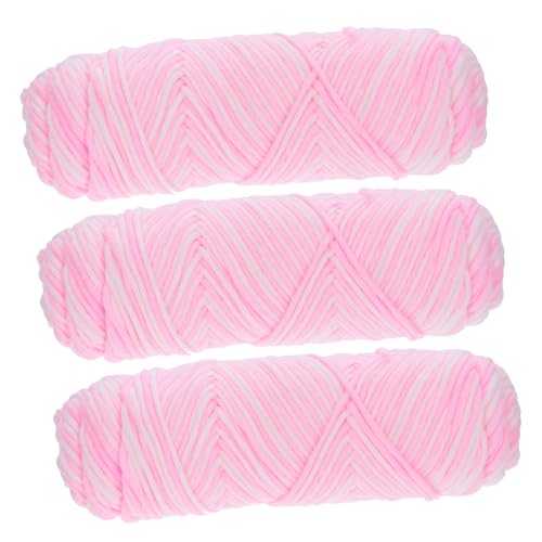 Uonlytech 3 Stück Baumwollgarn für Häkeln und Stricken Handgefertigtes DIY Garnmaterial Komfortabel und Hautfreundlich für Projekte und Dekoration von Uonlytech