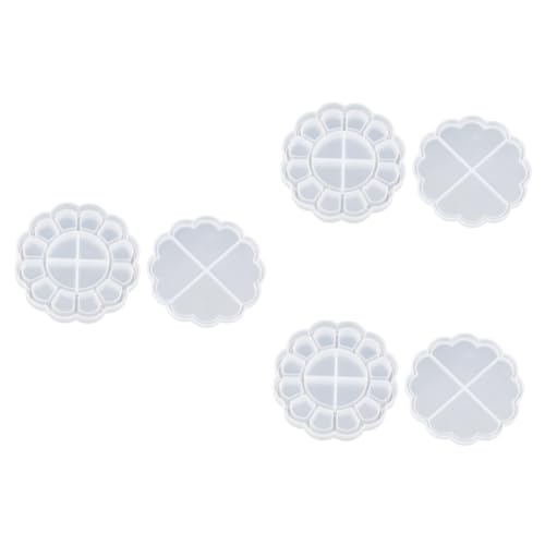 Uonlytech 3 Stück Diy Silikon Blüten Aufbewahrungsbox Form mit Deckel Epoxidharz Gießform für Kunsthandwerk für Schmuckbehälter und Kreative Projekte von Uonlytech