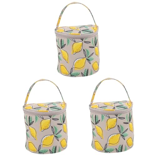 Uonlytech 3 Stück Gestrickte Aufbewahrungstasche Tragetaschen für Damen Nähen Stricktasche häkeln groß Strick-Organizer gehäkelter Rucksack-Organizer Häkeltasche Vlies von Uonlytech