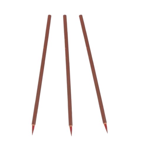 Uonlytech 3 Stück Kleiner roter Schreibpinsel Praktischer Kalligraphiepinsel praktischer Malpinsel Tintenpinsel chinesische kalligraphie stift Pinsel mit chinesischer Tinte Holz Camouflage von Uonlytech