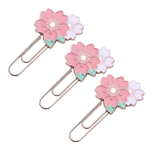 Uonlytech 3 Stück Kreative Metall Büroklammern mit Kirschblüten Design Teiliges Dekorative Lesezeichenclips für Notizbücher Kalender und Akten Stabile und Kratzfreie Seitenmarkierer für Uonlytech 3 Stück Kreative Metall Büroklammern mit Kirschblüten Design Teiliges Dekorative Lesezeichenclips für Notizbücher Kalender und Akten Stabile und Kratzfreie Seitenmarkierer für von Uonlytech