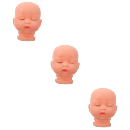 Uonlytech 3 Stück Kreativer Puppenkopf für DIY Projekte Mini Puppenkopf für Schlüsselanhänger und Bastelarbeiten Süßer für Puppen und Bastelzubehör von Uonlytech