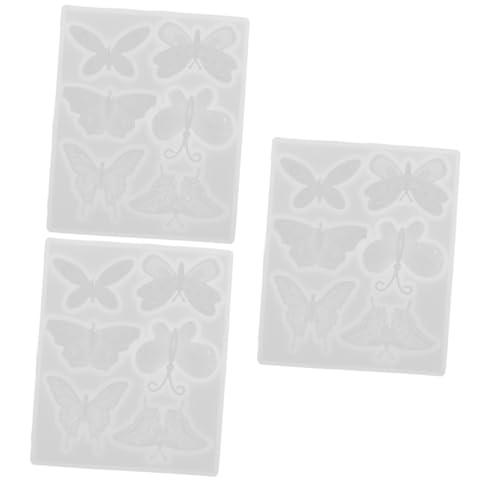 Uonlytech 3 Stück Kristall-Epoxy-Form für Reiz Anhänger Silikonform DIY -Schmuckform Fondantformen Anhängerguss-Silikonformen Halsketten-Anhängerform aus Epoxidharz Harzschmuckform Kieselgel von Uonlytech