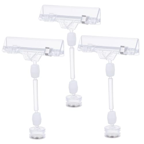 Uonlytech 3 Stück Preisschild Halter mit Magnetclips Transparente Etikettenhalter für Supermärkte Geschäfte und Messen Praktisch und Vielseitig Einsetzbar von Uonlytech