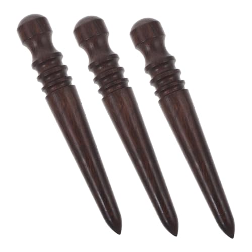 Uonlytech 3 Stück Schleifstab aus Sandelholz Holzpolierer Leder Polierer Lederbearbeitungswerkzeug Ledercraft -Werkzeuge Leder -DIY -Werkzeuge Handarbeit Rand Polierer Kantenglätter Kaffee von Uonlytech
