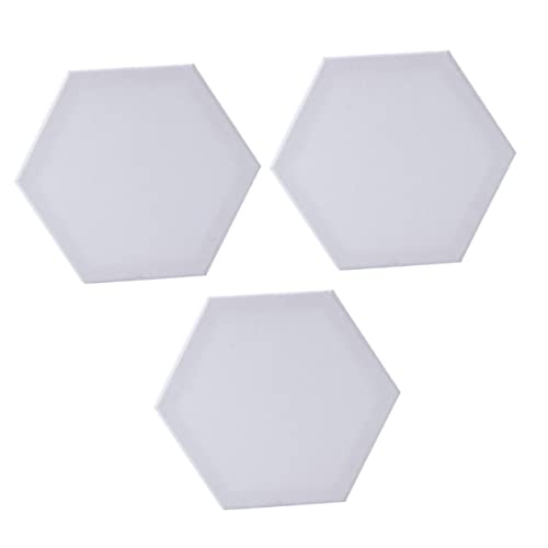 Uonlytech 3 Stück Sechseckige Baumwoll Ölmalerei Boards Seitenlänge Künstlerleinwand für Öl und Temperamalerei für Kreative Diy Projekte von Uonlytech