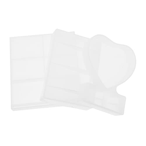 Uonlytech 3 Stück Silikon Formen für Fotoalben Herz und Rechteckige Formen für DIY Bastelarbeiten für Epoxidharz Dekoration und Projekte Sanftem Silikonmaterial Hergestellt von Uonlytech
