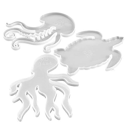 Uonlytech 3 Stück Silikonform Meeresbewohner Teilig Flexibel Widerstandsfähig Diy Gießform für Epoxidharz Schmuckherstellung mit Oktopus Qualle Schildkröte für Kreative Bastelideen Uonlytech 3 Stück Silikonform Meeresbewohner Teilig Flexibel Widerstandsfähig Diy Gießform für Epoxidharz Schmuckherstellung mit Oktopus Qualle Schildkröte für Kreative Bastelideen von Uonlytech