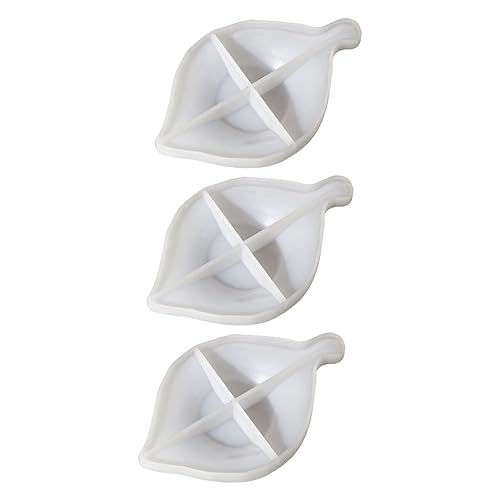 Uonlytech 3 Stück Silikonform für Untersetzer mit Blattdesign Diy Tray Gießform Hochwertigem Silikon für Handarbeiten und Designs von Uonlytech