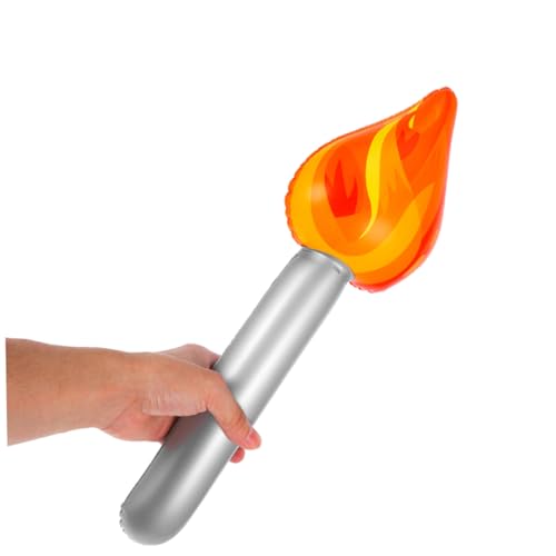 Uonlytech 3 Stück Teiliges Aufblasbares Fackelspielzeug aus Leichtes für Sportveranstaltungen Bühnenauftritte und Geburtstagsfeiern Langlebig und Einfach Tragbar Realistische Flammenoptik von Uonlytech