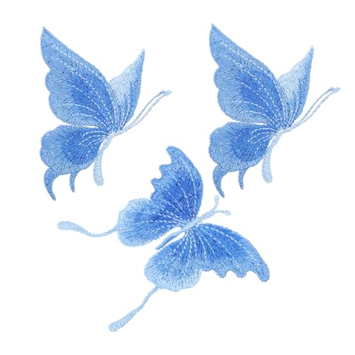 Uonlytech 3 Stück Teiliges Dekorative Schmetterling Patches Stickerei Applikationen für DIY Kleidung Taschen und Mehr Einfache Anwendung und Ansprechendes Design von Uonlytech