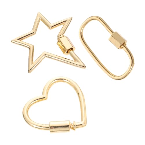 Uonlytech 3 Stück Teiliges Schmuck Verbindungskarabiner Langlebiger Schraubverschluss Vielseitiger DIY Anhänger für Halsketten und Armbänder Unterschiedliche Geometrische Formen Einfache Uonlytech 3 Stück Teiliges Schmuck Verbindungskarabiner Langlebiger Schraubverschluss Vielseitiger DIY Anhänger für Halsketten und Armbänder Unterschiedliche Geometrische Formen Einfache von Uonlytech