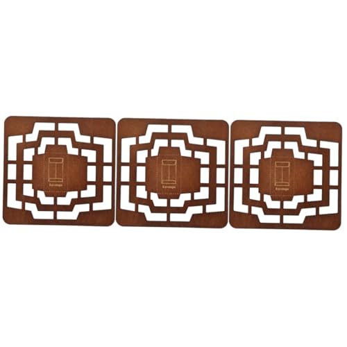 Uonlytech 3 Stück Umschlagvorlage Diy-vorlagen Für Umschläge Briefumschlag-schriftzug-vorlage Umschlagschablonenvorlage Schablonenumschläge Und Umschlag Vorlage Kalligraphie Groß Holz Kaffee von Uonlytech