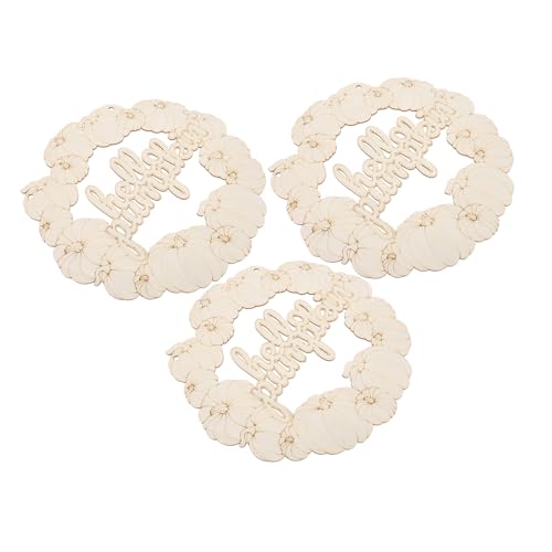 Uonlytech 3 Stück Unlackierte Holzanhänger Weihnachtskranz Kürbis DIY Bastelset mit Natürlicher Holzstruktur und Kordel für Festliche Weihnachtsdekoration Innen und Außen Uonlytech 3 Stück Unlackierte Holzanhänger Weihnachtskranz Kürbis DIY Bastelset mit Natürlicher Holzstruktur und Kordel für Festliche Weihnachtsdekoration Innen und Außen von Uonlytech