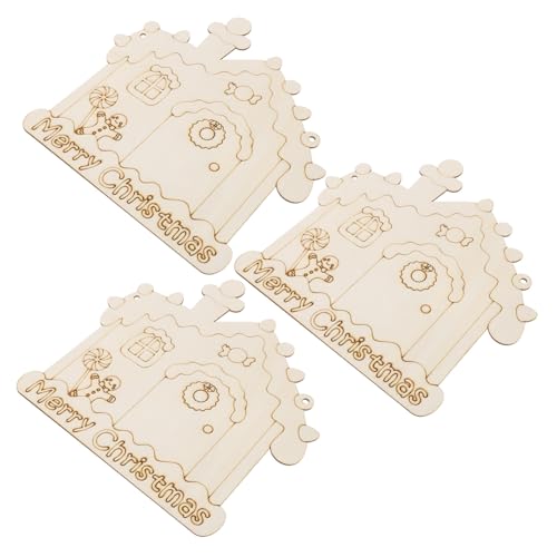 Uonlytech 3 Stück Weihnachts-holzanhänger Hausform zum Bemalen Ungefertigte Holzstücke mit Kordel DIY Weihnachtskranz Holzdekoration Leichte Holzschilder zum Aufhängen für Familienbasteln Uonlytech 3 Stück Weihnachts-holzanhänger Hausform zum Bemalen Ungefertigte Holzstücke mit Kordel DIY Weihnachtskranz Holzdekoration Leichte Holzschilder zum Aufhängen für Familienbasteln von Uonlytech
