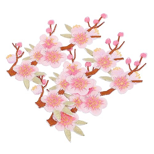 Uonlytech 3 Stück Wintersüße Blossom Aufnäher Dekorative Stickerei Patches für Kleidung Taschen und Bastelprojekte Einzigartige Diy Applikationen für Individuellen Stil von Uonlytech
