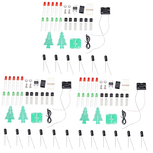 Uonlytech 3-teiliges Lötset für elektronische Herstellung von Lötgeräten, bunte Dekoration, grüner Urlaub, lustige Übung, Experiment, RGB, DIY-Elektronikteile, Löten, Gebäude, Licht, B Weihnachtsschaltung, Farbe Uonlytech 3-teiliges Lötset für elektronische Herstellung von Lötgeräten, bunte Dekoration, grüner Urlaub, lustige Übung, Experiment, RGB, DIY-Elektronikteile, Löten, Gebäude, Licht, B Weihnachtsschaltung, Farbe von Uonlytech