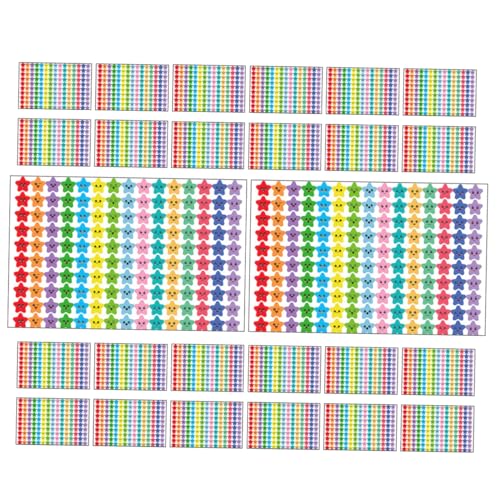 Uonlytech 30 Blatt Belohnungsaufkleber schnell Kind thematisiert Sterne Farbe für groß Aufkleber ermutigen Lehreraufkleber Lieferungen inspirierende Aufkleber Pergamin-Trägerpapier Bunt von Uonlytech
