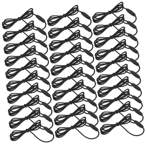 Uonlytech 30 Sätze Abnehmbares Halskettenband Halskette Kettenverlängerung Kit Zur Herstellung Von Schlüsselbändern Diy -halskette Perlen-lanyards Schnur Halskette Perlenkette Black Abs von Uonlytech