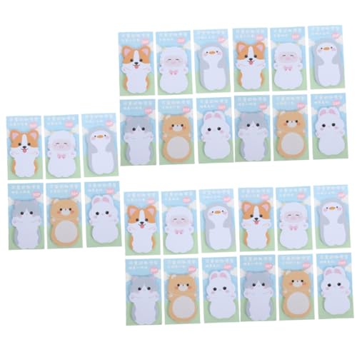 Uonlytech 30 Sätze Cartoon-haftnotiz Memo Pads Notizbilder Registerkarten Karikatur Schreiben Notizblock Notizpolster Klebestreifen Mini-notizblöcke Erinnerungsnotiz Papier von Uonlytech