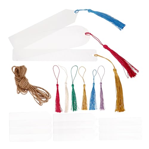 Uonlytech 30 Sätze Transparente Acryl Lesezeichen Blanko DIY Lesezeichen mit Quasten für Kreative Bastelprojekte für Schüler und Leser Personalisierbar und Dekorativ Uonlytech 30 Sätze Transparente Acryl Lesezeichen Blanko DIY Lesezeichen mit Quasten für Kreative Bastelprojekte für Schüler und Leser Personalisierbar und Dekorativ von Uonlytech