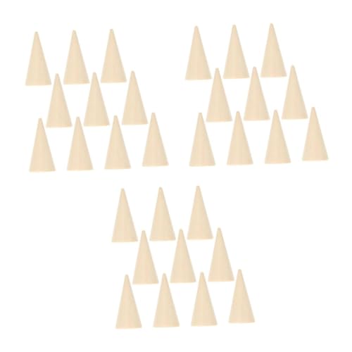 Uonlytech 30 Stck Teiliges DIY Holz Unlackiert Geometrische Ornamente für Bastelarbeiten für Schmuckdisplay und Kreative Projekte von Uonlytech