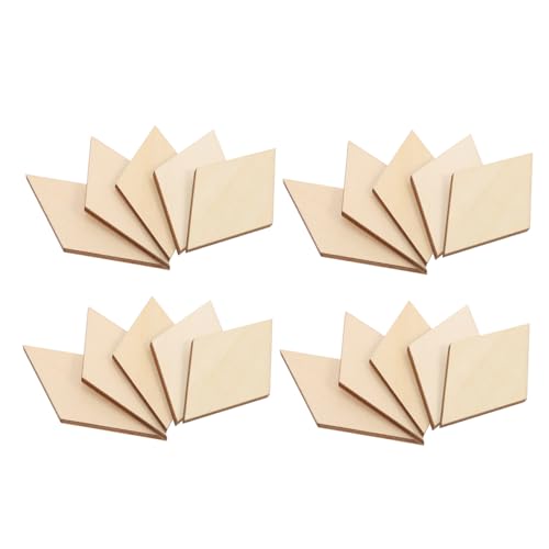Uonlytech 30 Stück DIY Rhombus Holzstücke Handwerksmaterialien für Kreative Holzdekorationen für Bastelprojekte und Partys Uonlytech 30 Stück DIY Rhombus Holzstücke Handwerksmaterialien für Kreative Holzdekorationen für Bastelprojekte und Partys von Uonlytech