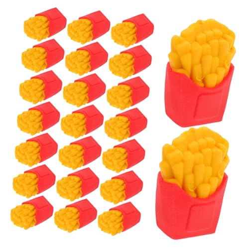 Uonlytech 30 Stück Eraser für französische Pommes Spielzeuggummi Radiergummis für Mädchen stationär Klassenpreise elementar winzige Radiergummis Mini-Radierer von Uonlytech