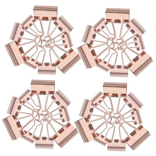 Uonlytech 30 Stück Metall Binderclips Roségold Praktische Büroklammern für Dokumente Vielseitig Einsetzbar für Büro Schule und Zuhause von Uonlytech