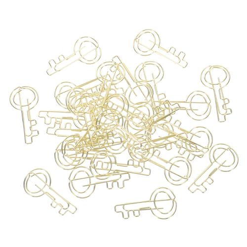Uonlytech 30 Stück Metallpapierklammern Gold Office-Dokumentenklammern dekorative Banknotenklemme süße Büroklammern Mehrzweck-Büroklammern Entzückende Papierklammern Bürobedarf von Uonlytech