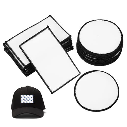 Uonlytech 30 Stück Selbstklebende Aufkleber Produkte Für Sublimationsrohlinge Patches Für Hüte Wärmeübertragungspatch Bügeln Auf Flecken Für Kleidung Hut-patch Polyester von Uonlytech