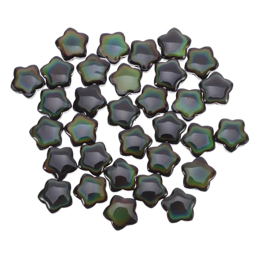 Uonlytech 30 Stück Stern Perlen für Schmuckherstellung aus Glas Temperaturempfindliche Farbwechsel Spacer Perlen mit Fünfzackigen Sternformen Loch für DIY Armbänder Halsketten Ohrringe Uonlytech 30 Stück Stern Perlen für Schmuckherstellung aus Glas Temperaturempfindliche Farbwechsel Spacer Perlen mit Fünfzackigen Sternformen Loch für DIY Armbänder Halsketten Ohrringe von Uonlytech