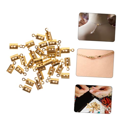 Uonlytech 30 Stück Teiliges Edelstahl Schmuckverbinder für Kleine Armbänder und Halsketten DIY Verschlüsse mit Glatter Oberfläche für Schmuckherstellung und Reparatur Goldfarbene Clips Uonlytech 30 Stück Teiliges Edelstahl Schmuckverbinder für Kleine Armbänder und Halsketten DIY Verschlüsse mit Glatter Oberfläche für Schmuckherstellung und Reparatur Goldfarbene Clips von Uonlytech