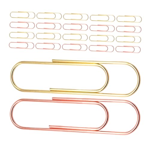 Uonlytech 30 Stück Teiliges Große Metall-büroklammern Langlebige Wiederverwendbare Dokumenten-clips in Gold und Roségold für Sicheres Sortieren und Professionelles Organisieren von Akten von Uonlytech