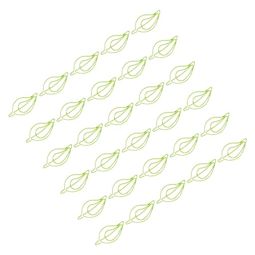 Uonlytech 30 Stück Teiliges Grüne Papierklammern aus Kreative Dekorative Büroklammern für Dokumente Vielseitige Aktenklammern zur Ordner und Papierorganisation von Uonlytech