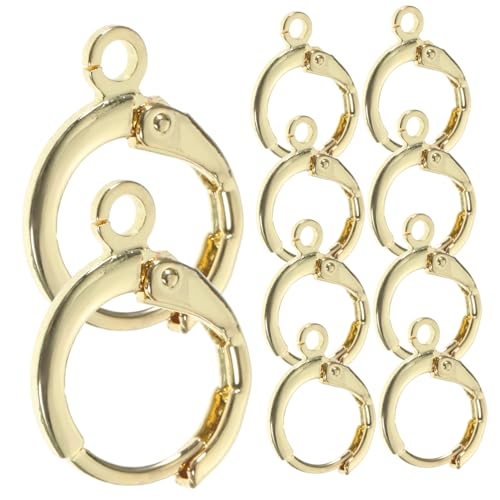 Uonlytech 30 Stück Teiliges Vergoldete Ohrhaken Schlaufe für DIY Schmuckherstellung Handgefertigte Ohrhaken aus Goldbeschichtung Leicht zu Verarbeiten Geeignet für Ohrringe Bastelzubehör von Uonlytech