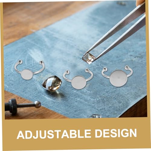 Uonlytech 30 Stück Teiliges Verstellbares Edelstahl Ringrohling Flache Runde Ringbasis für Schmuckherstellung Vielseitig für Cabochons Schmucksteine DIY Finger Schmuck Rostfrei und Uonlytech 30 Stück Teiliges Verstellbares Edelstahl Ringrohling Flache Runde Ringbasis für Schmuckherstellung Vielseitig für Cabochons Schmucksteine DIY Finger Schmuck Rostfrei und von Uonlytech