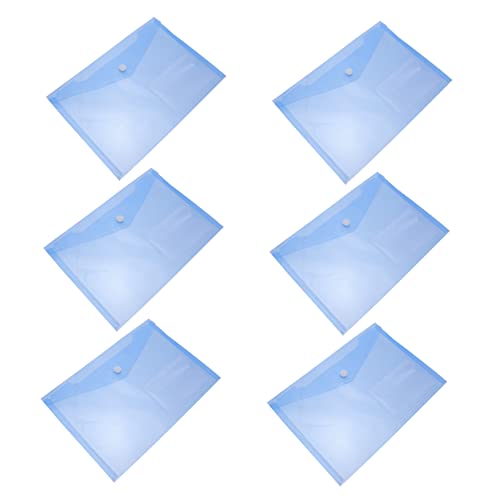 Uonlytech 30 Stück Transparente Aktentasche Mit Dokumententasche Ordneraufbewahrung Schnalle Aktentasche Mit Druckknopf Aktentasche Fürs Büro Transparenter Aktenhalter Pp Blau von Uonlytech