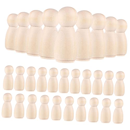 Uonlytech 30 Stück Unbemalte Holz Puppen für DIY Bastelbedarf für Kreative Malprojekte Unvollendete Holzfiguren für Kunsthandwerk und Partydekoration Uonlytech 30 Stück Unbemalte Holz Puppen für DIY Bastelbedarf für Kreative Malprojekte Unvollendete Holzfiguren für Kunsthandwerk und Partydekoration von Uonlytech