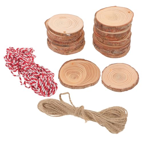 Uonlytech 30 Stück unbehandelte Holzscheiben: Holzkreise – Holzscheiben zum Basteln, für Hochzeiten, Tafelaufsätze, Dekoration und DIY-Malerei, mit Schnur Uonlytech 30 Stück unbehandelte Holzscheiben: Holzkreise – Holzscheiben zum Basteln, für Hochzeiten, Tafelaufsätze, Dekoration und DIY-Malerei, mit Schnur von Uonlytech