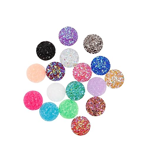 Uonlytech 300 Stück Halbkreis Resin Cabochons Umweltfreundlich Rund Klebediamanten Schmuckverzierung Bunte Diy Bastelperlen für Schmuckherstellung von Uonlytech