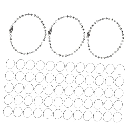 Uonlytech 300 Stück Runde Perlenkettenanhänger Schmuckanhänger Perlenketten Ketten zum Basteln Kette für Schlüsselanhänger machen Kugelperlenketten Puppe Perlenkette Tag-Kette Eisen Silber Uonlytech 300 Stück Runde Perlenkettenanhänger Schmuckanhänger Perlenketten Ketten zum Basteln Kette für Schlüsselanhänger machen Kugelperlenketten Puppe Perlenkette Tag-Kette Eisen Silber von Uonlytech
