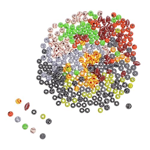 Uonlytech 300 Stück Teiliges Acryl-sportperlen Basketball Fußball Tennis Volleyball und Rugby Motiven Große Lochperlen für DIY Schmuck Basteln und Sportarmbänder Geeignet für Erwachsene Uonlytech 300 Stück Teiliges Acryl-sportperlen Basketball Fußball Tennis Volleyball und Rugby Motiven Große Lochperlen für DIY Schmuck Basteln und Sportarmbänder Geeignet für Erwachsene von Uonlytech