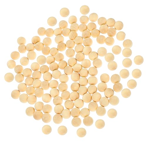 Uonlytech 300Stücke Natürliche Lotus Holzperlen Rund Mini Perlen DIY Malen Bastel Zubehör ohne Loch Holzfarbe für Schmuckherstellung und Kreative Projekte von Uonlytech