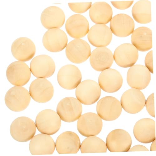 Uonlytech 300Stücke Runde Holzperlen Massivem Lotusholz für DIY Projekte für Schmuckherstellung Bastelarbeiten und Heimdekoration ohne Naturholzfarbe von Uonlytech