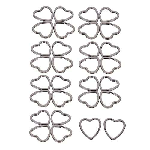 Uonlytech 30Stücke Herzform Schlüsselringe Handgefertigte Splitringe Robustem für Schlüssel und Anhänger Ergonomisches Design für Bequemen Schlüsselspeicher Uonlytech 30Stücke Herzform Schlüsselringe Handgefertigte Splitringe Robustem für Schlüssel und Anhänger Ergonomisches Design für Bequemen Schlüsselspeicher von Uonlytech